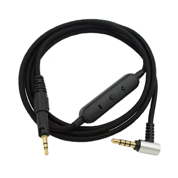 Преносимото аудио кабел, кабелна управление със слушалки Audio-Technica ATH-M50X M40X, подходящ за много слушалки