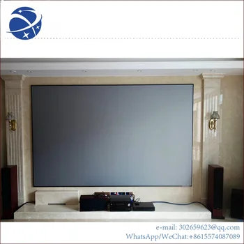 прожекционен екран yyhc XY screens 150 инча ALR ZHK100B-ПЕТ Grid с тънка рамка и фиксирани панела за проектор с сверхкоротким ход