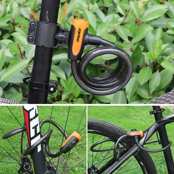 Противоугонный заключване за въжето и планински велосипед, електрически парола, фиксиран с помощта на монтиране на скоба, заключване за скутер или велосипед