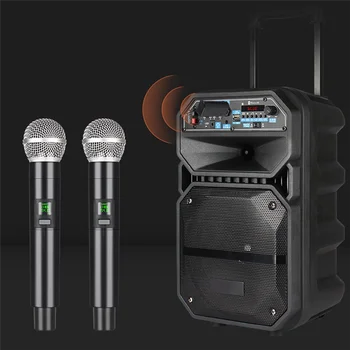 Професионален безжичен микрофон за запис на караоке в UHF преносима 1-канален литиева батерия за сцена, партита, училище