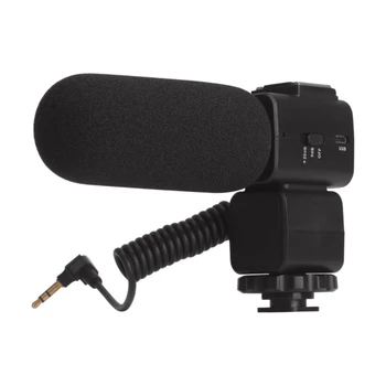 Професионален микрофон вграден микрофон за огледално-рефлексни фотоапарати, видеокамери, 3,5-мм записывающий микрофон