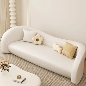 Релаксиращ Необичаен разтегателен диван и фотьойл, Уникално модерно бяло дълбоко кресло, мека Мебел за дневната, Подова четене, дизайнерски мебели за дома Poli Do Salonu