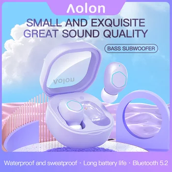 Слушалки Aolon V21 Bluetooth 5.3 Безжични висококачествени спортни Водоустойчиви слушалки с микрофон Сензорно управление TWS Слушалки