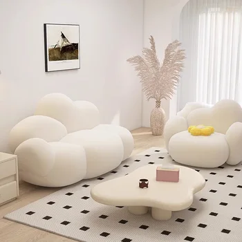 Спални, дизайнерски копие, Модерен релаксиращ Елегантен Разтегателен диван и фотьойл за 1 човек, Изчистен диван, удобен централизирана мебели