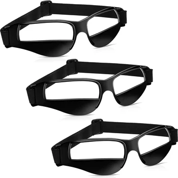 Спортни характеристики за игра в дрибъл 3 бр. Баскетболното тренировъчно оборудване Баскетболни Очила Приспособления за игра в дрибъл Регулируеми Очила за игра на дрибъл