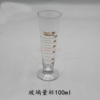 Стъклена мерителна чаша с класификация, 100 мл, стъклена инструмент, оборудване за химични лабораторни тестове, учебни помагала