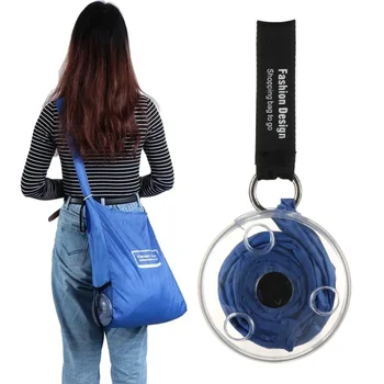 Торби за многократна употреба за пазаруване Дискова Преносима чанта за пазаруване Телескопична Множество продукта сгъваема Еко чанта за пазаруване през рамо