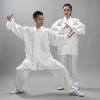Форма на Тайчи, Традиционен китайски костюми, облекло за ушу, Женски мъжки костюм за кунг-фу, рокля за упражняване на Кунг-фу