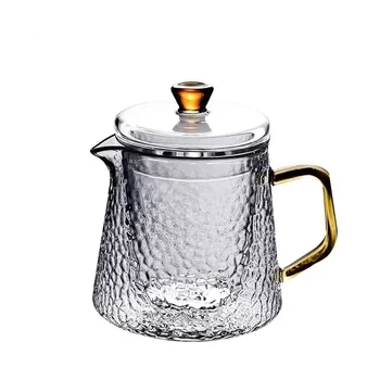 Чайник от добро прозрачно borosilicate стъкло с цедка за заваряване на неръждаема стомана 304, Огнеупорни кана за кафе и комплект за приготвяне на чай