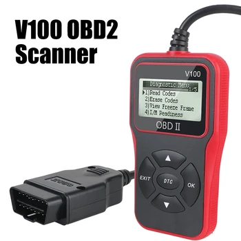 Четец на код OBD2 Автоаксесоари Цифров дисплей V100 Универсален скенер OBDII EOBD OBD 2 16-Пинов Инструмента за Диагностика на автомобил