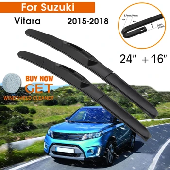Четка за Чистачки за Кола За Suzuki Vitara 2015-2018 Гума на Предното Стъкло Силиконова Бензиностанция Чистачки на Предното Стъкло 24 